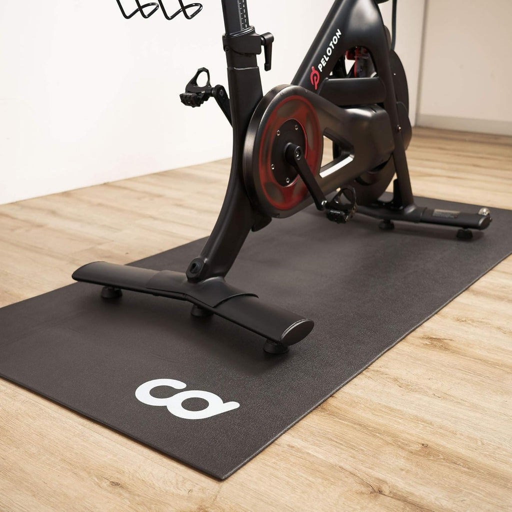 Bicycle Mat 30x60 or 30x72 for Trainer Hardwood Floor Carpet Protection Indoor Cycling Stationary Spin Bikes Thick Mats Exercise Equipment Treadmill J3673
