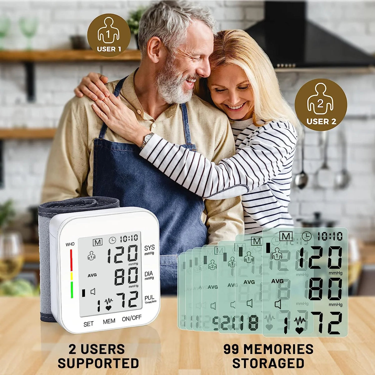 Wrist Blood Pressure Monitor with Carrying Case O793477