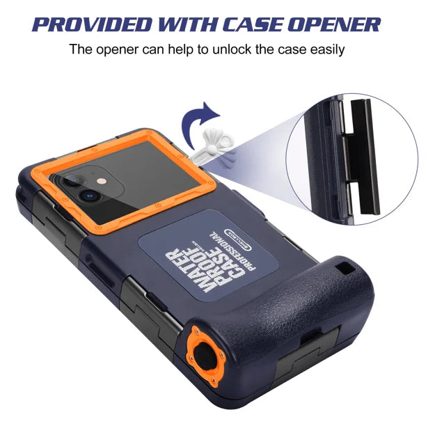 Waterproof Protective Case for Phones Up to 6.9 Inch with Lanyard O80350