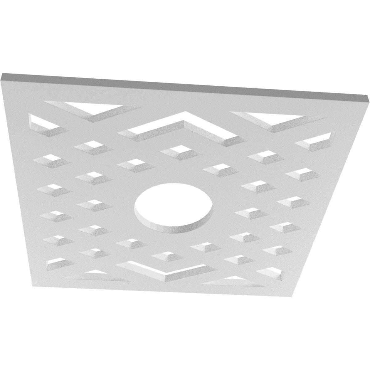 38x22OD x 9 7/8x22ID x 1x22P Chevron PVC Pierced Ceiling Medallion A610