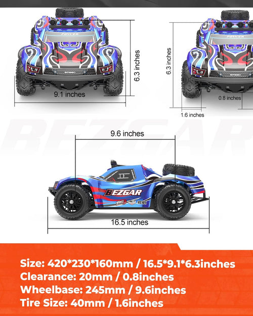 1:10 Scale 4WD Remote Control Monster Truck with 2 Rechargeable Batteries O384
