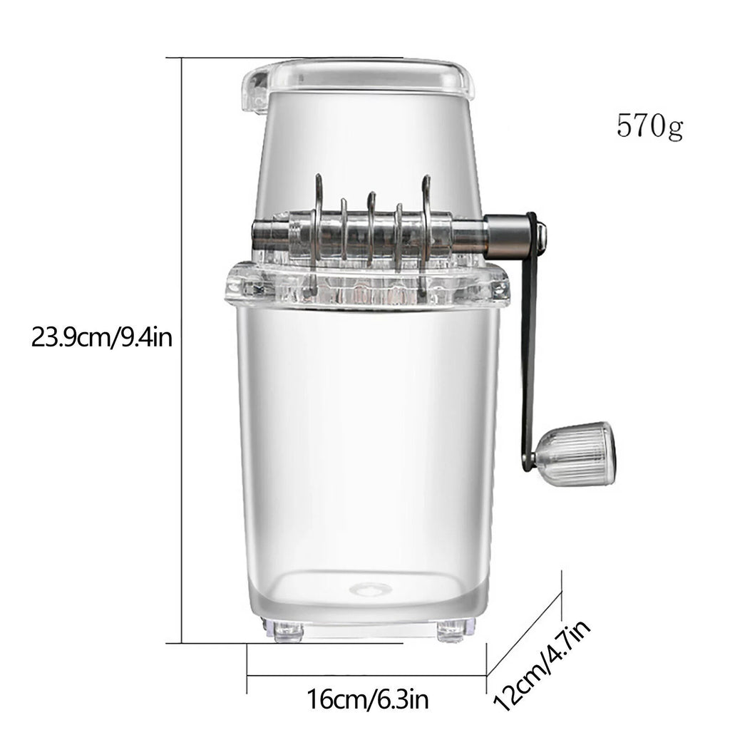Manual Ice Crusher Shaver with 4 Rubber Ant-skid Knobs J1605