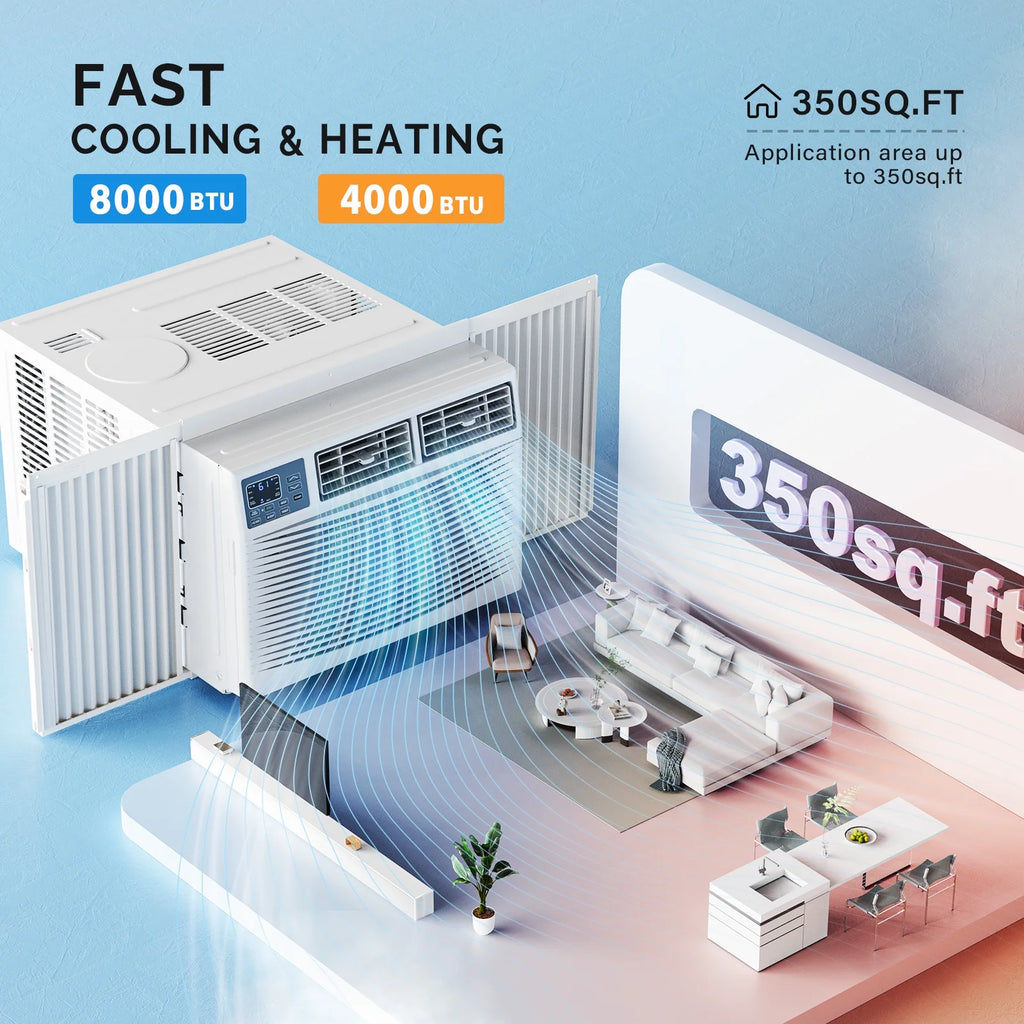 8000 BTU Window Air Conditioner with Heat P210