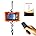 Orange Digital Crane Scale with Remote Control LED Display V516798