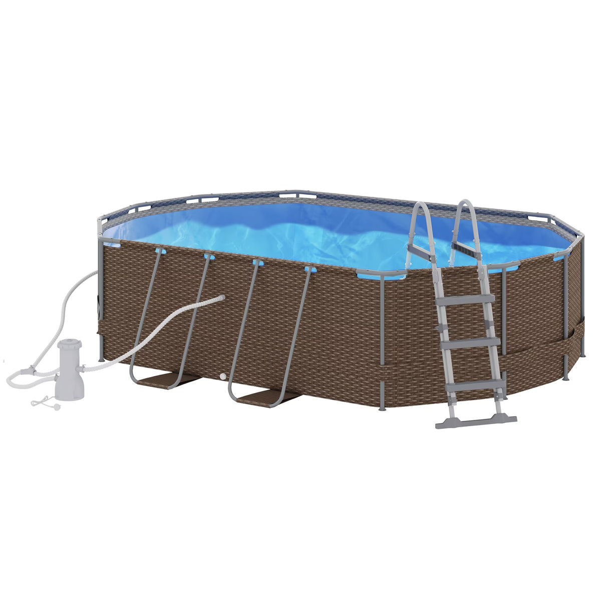 Brown Frame Swimming Pool Z644