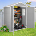 6' x 4.4' Plastic Outdoor Storage Shed with Reinforced Floor I6653