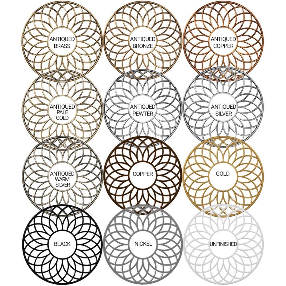38x22OD x 9 7/8x22ID x 1x22P Chevron PVC Pierced Ceiling Medallion A610