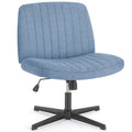 Brown Height Adjustable Armless Leather Accent Chair L92808