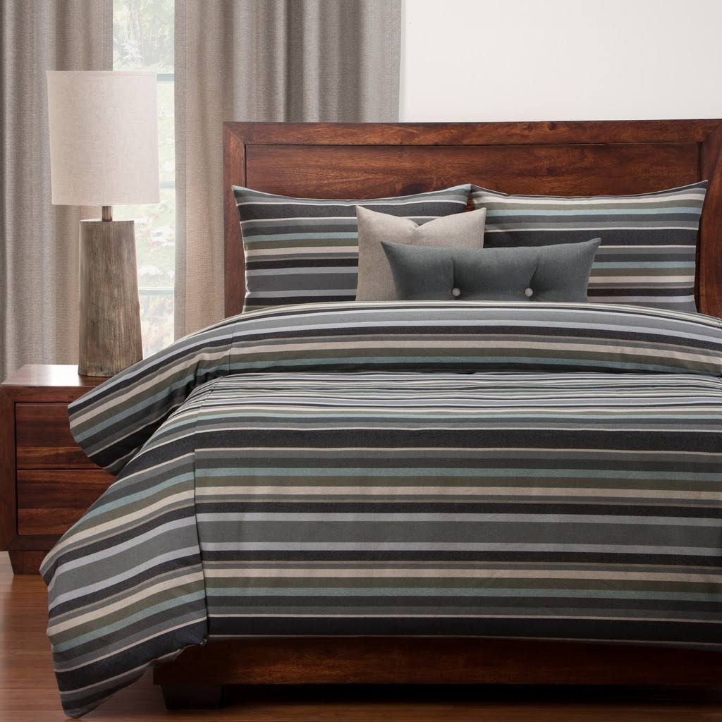 California King 6 Piece Stain Resistant Duvet Cover Set with Comforter Insert E350873