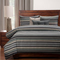 California King 6 Piece Stain Resistant Duvet Cover Set with Comforter Insert E350873