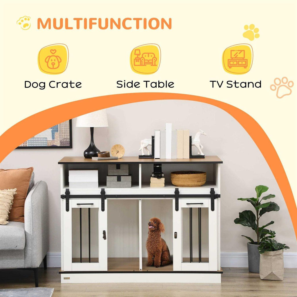 Large Dog Crate Furniture with Shelves Y86593