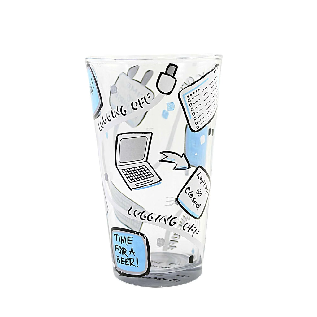 Hand Painted Pint Glass U84161