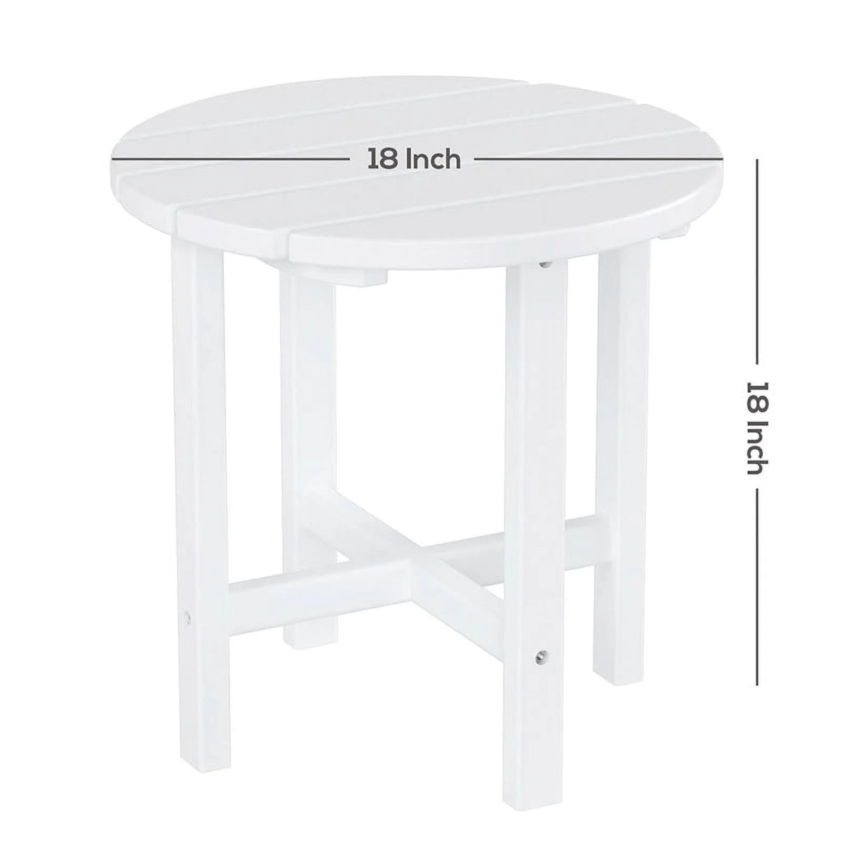White Round Adirondack Side Table X7781