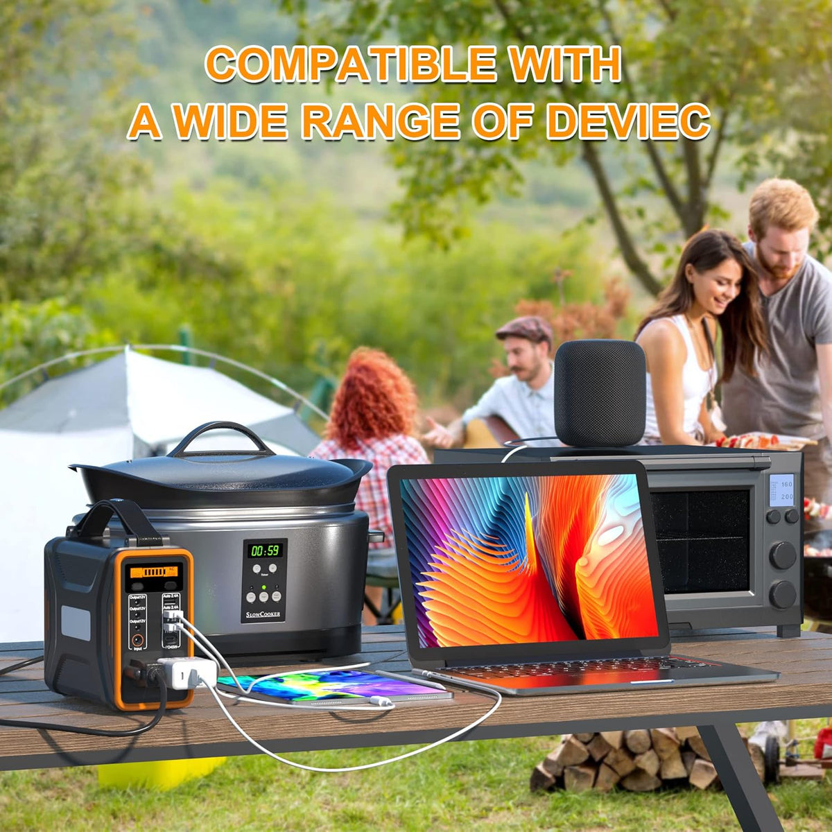 240Wh Peak 400W LiFePO4 Portable Power Station H259401