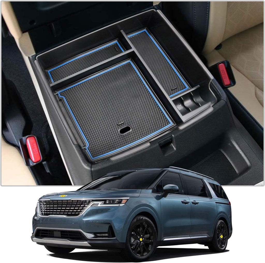 Console Organizer Tray ABS Black Red Trim H167