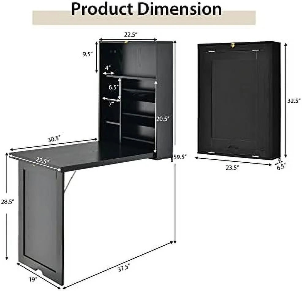 Wall Mounted Collapsible Floating Desk X722