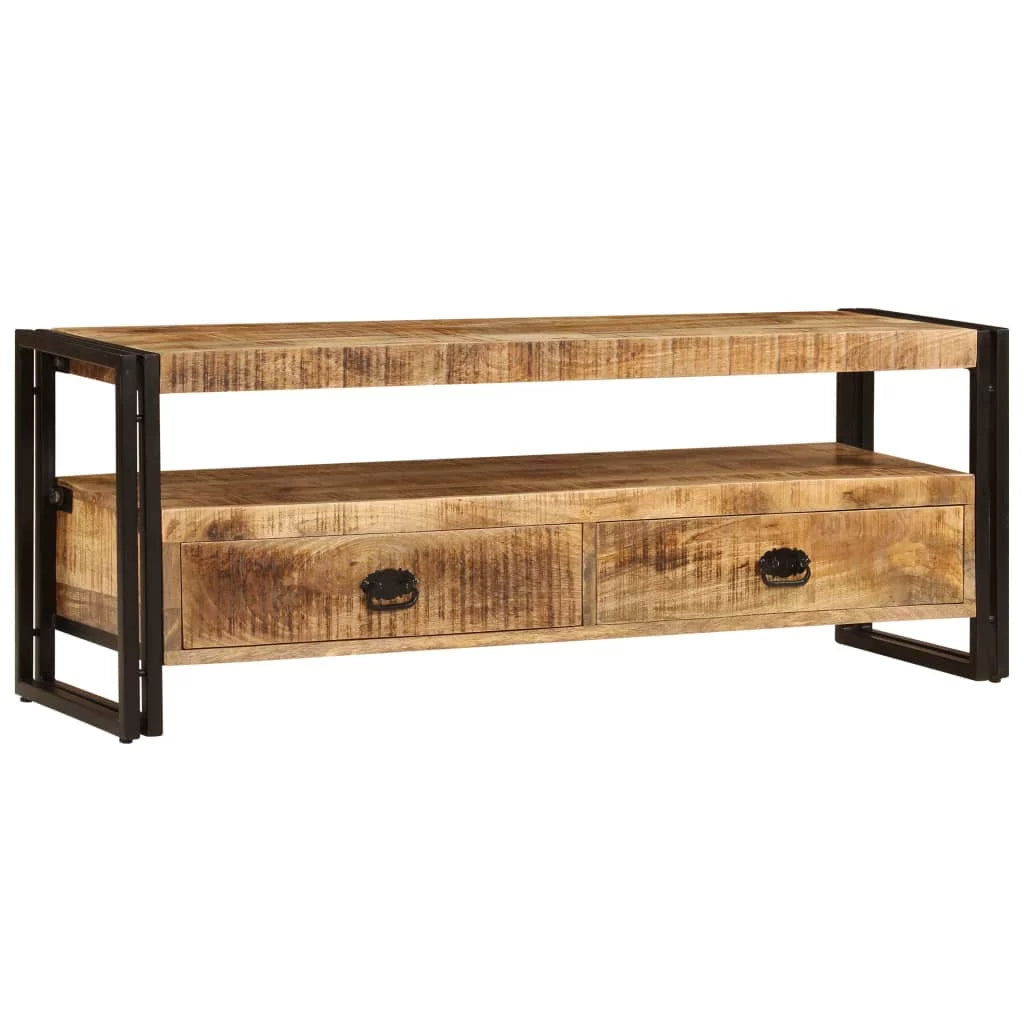 TV Cabinet with 2 Drawers Solid Mango Wood Y767805