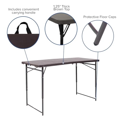6' White Rectangular Plastic Folding Table J790