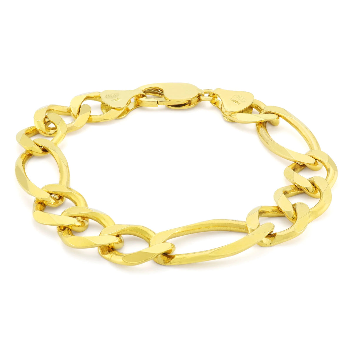 10k Yellow Gold Figaro Chain Link Bracelet A220861