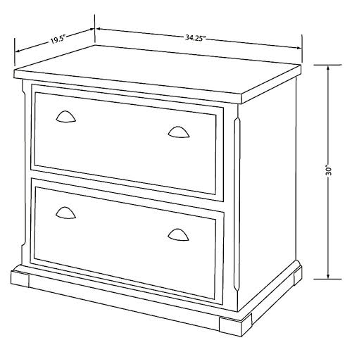 Onyx 2-Drawer Lateral File Cabinet O907