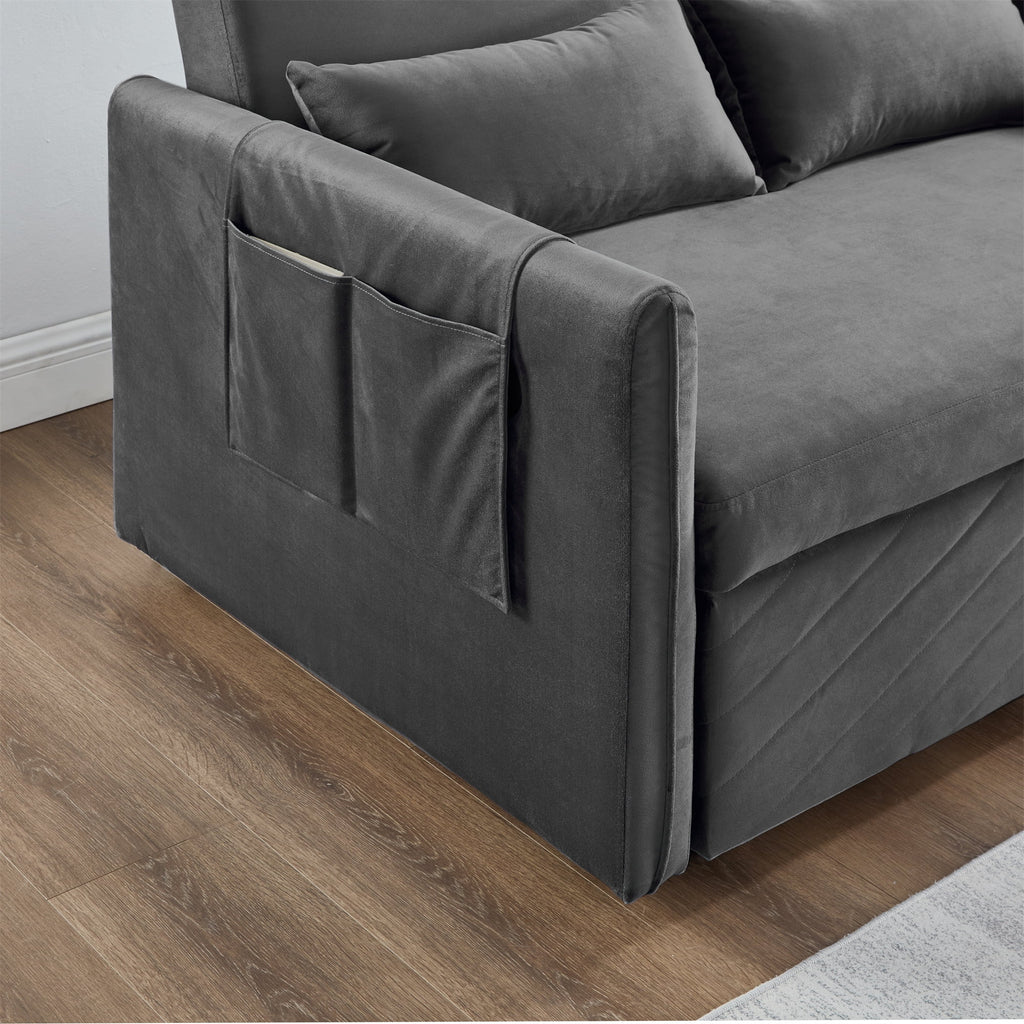 Gray Upholstered Sleeper Sofa K1113