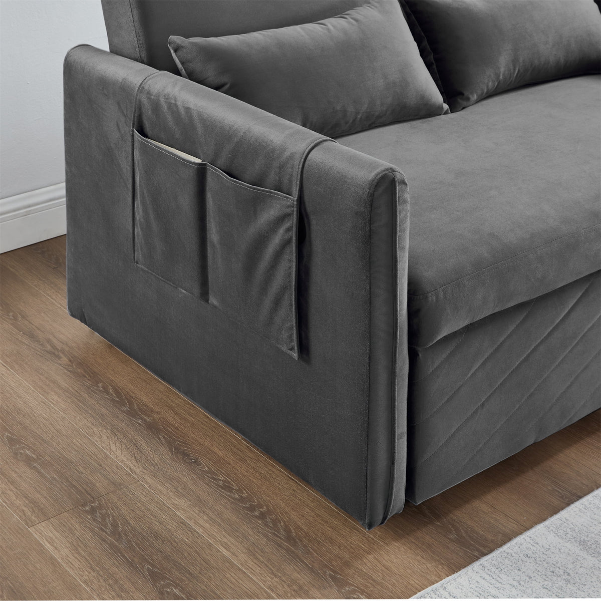 Gray Upholstered Sleeper Sofa K1113