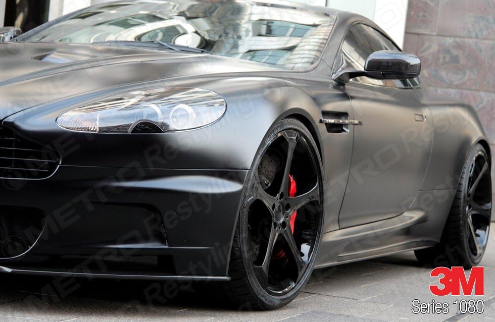 Satin Black 5ft x 6ft Car Wrap Vinyl Film Pack of 2 G989