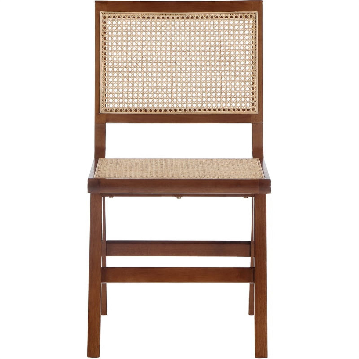 18.1" Solid Wood Dining Side Chair in Walnut (Set of 2) Q815558