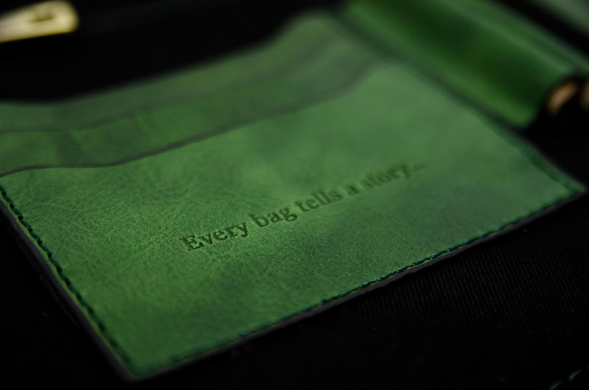 Green Leather Portfolio Document Folder T698911