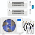 18,000 BTU 2 Zone Ceiling Cassette Ductless Air Conditioner and Heat Pump F598