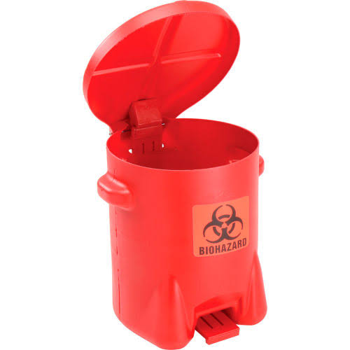 14 Gallon Red Biohazardous Waste Can S5457
