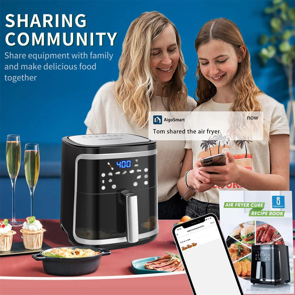12-in-1 Smart WiFi Air Fryer 7.4 QT, Black C490869