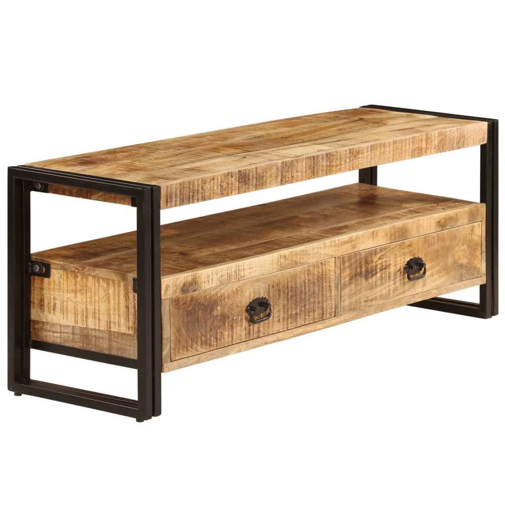TV Cabinet with 2 Drawers Solid Mango Wood Y767805