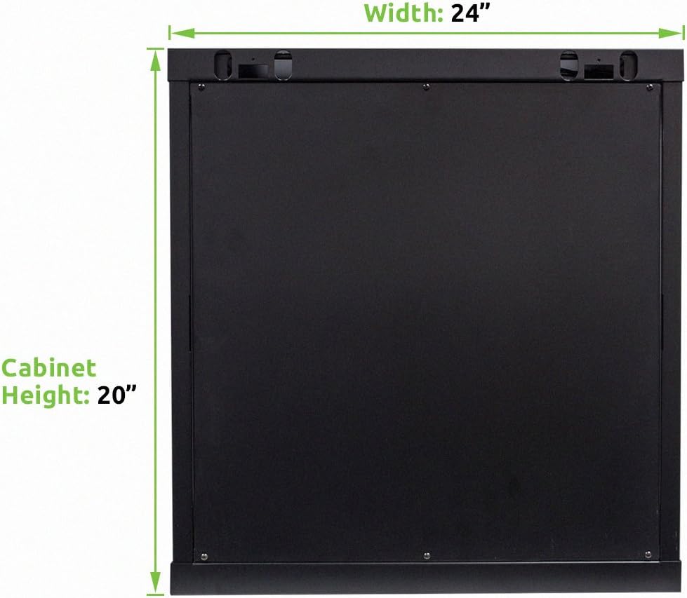 9U Wallmount Cabinet Enclosure with Locking Glass Door A830