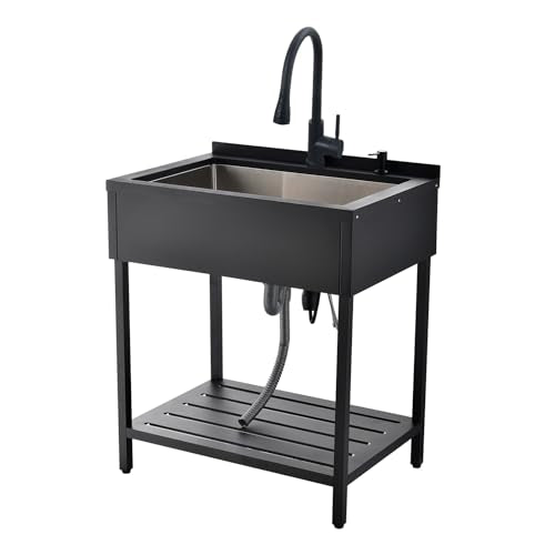 Free Standing Stainless Steel Utility Sink with Faucet G533