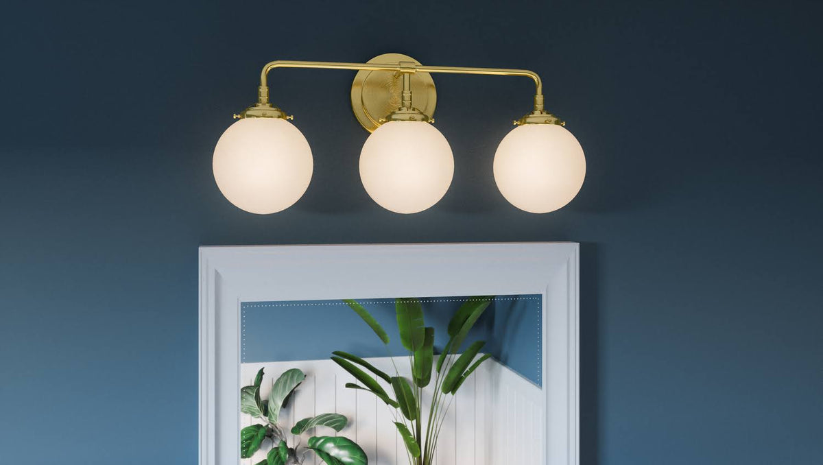 3 Light Satin Brass Bath Light Z806