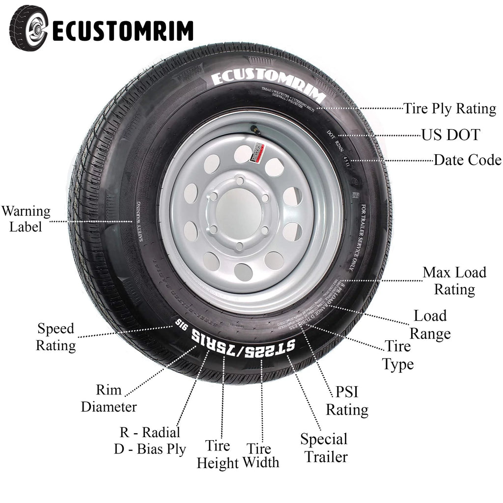 Golf Cart Tires On Rims 18X8.50-8 White 4 Lug A6644