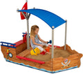 Wooden Pirate Sandbox with Canopy R31109