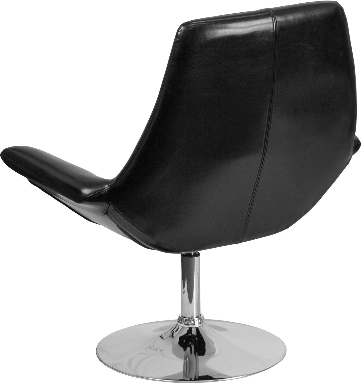 Black Leather Reception Chair A61462