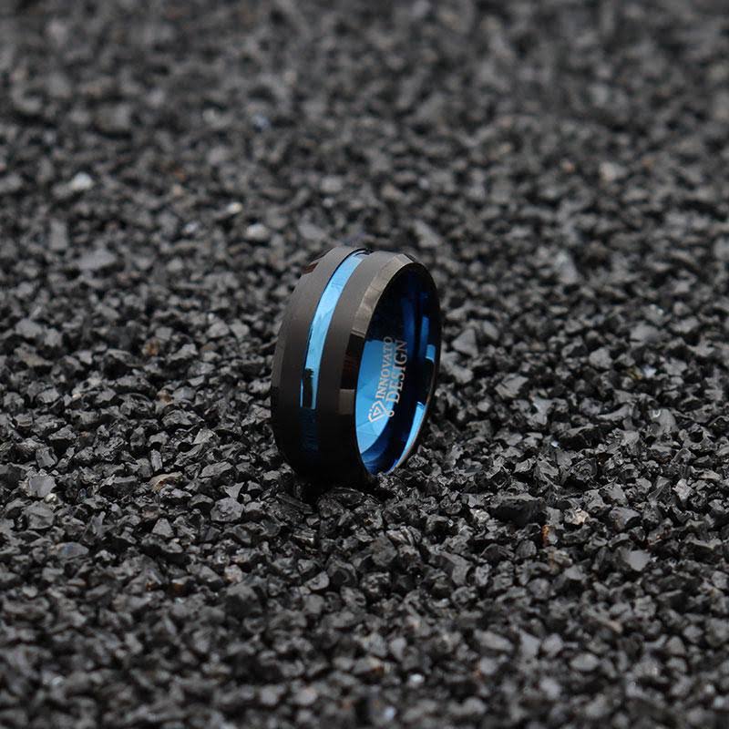 10mm Black Matte Tungsten Carbide Ring I596