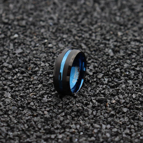 10mm Black Matte Tungsten Carbide Ring I596