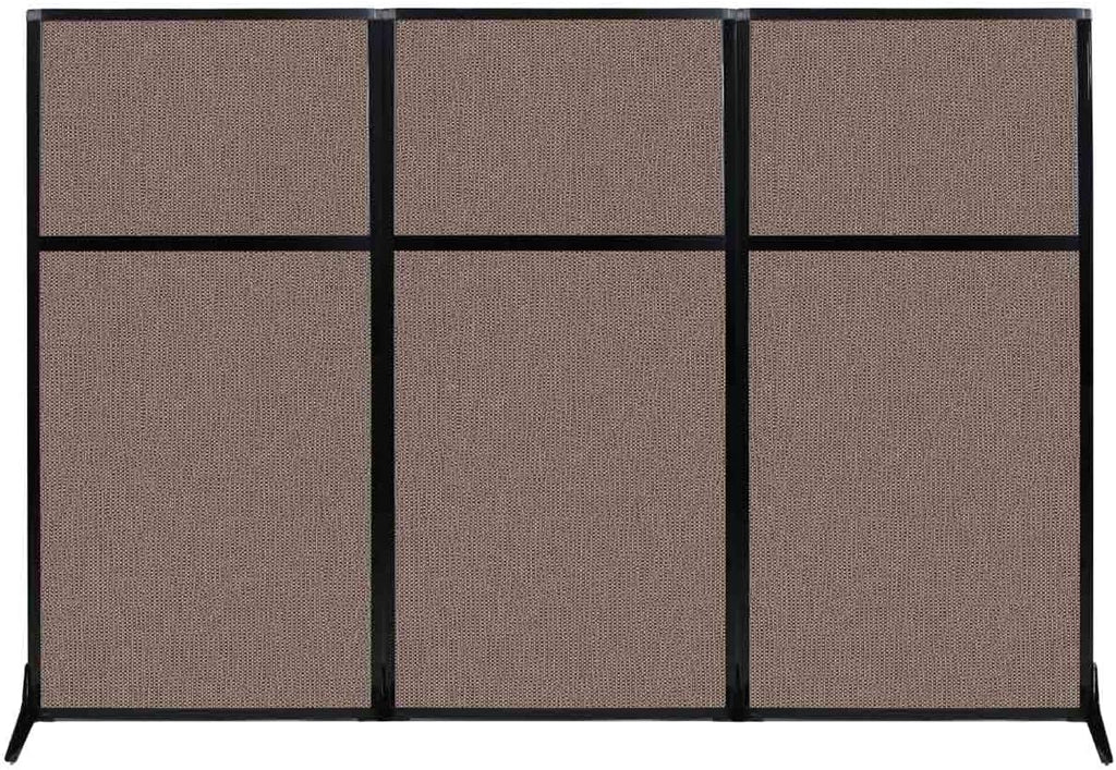 Portable Wall Divider with Charcoal Gray Fabric Panels O6553