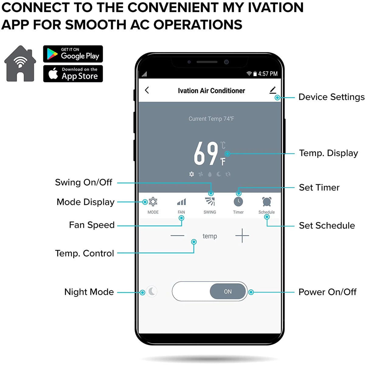 12,000 BTU Portable Air Conditioner with Wi-Fi A8062