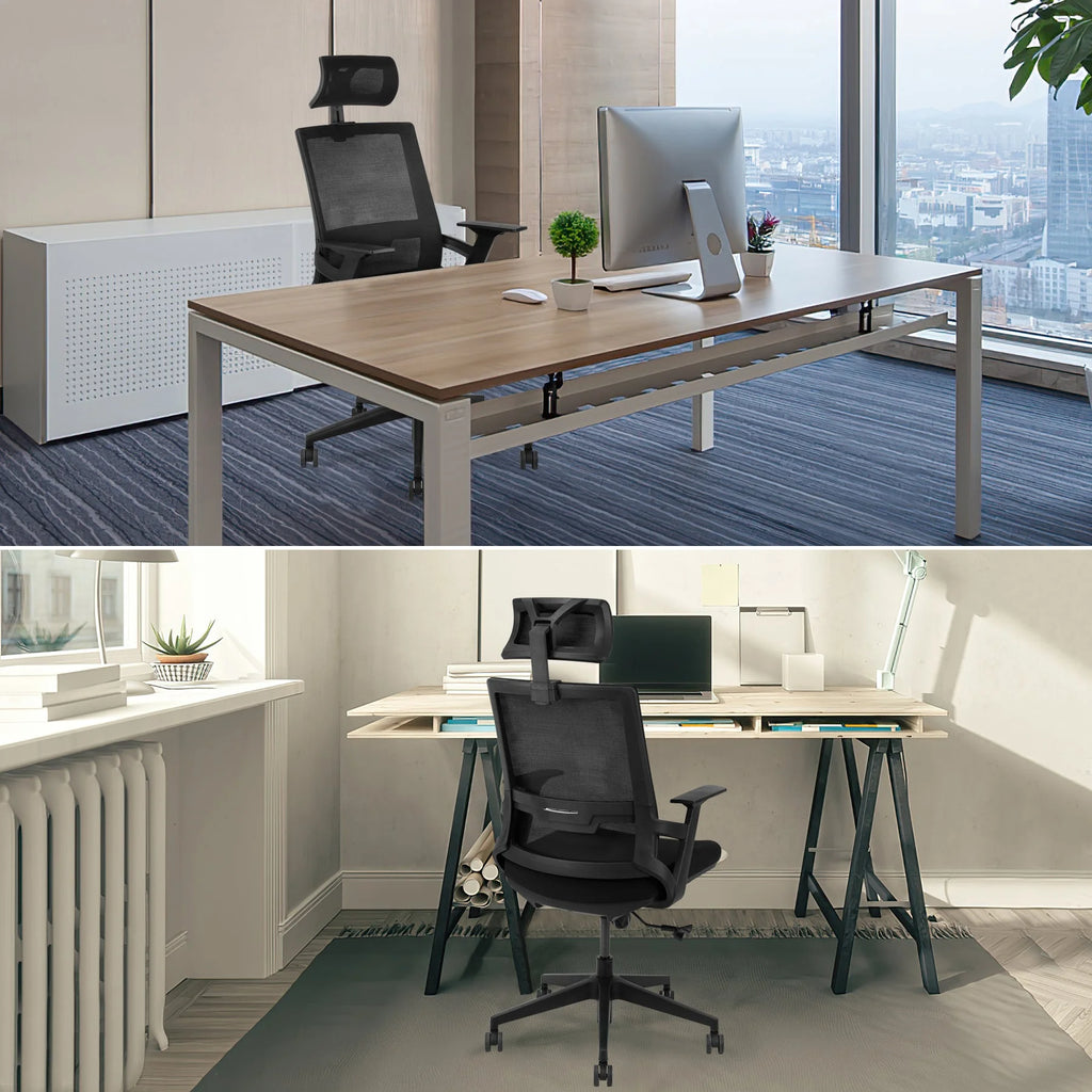 Ergonomic Adjustable High Back Mesh Office Chair with Lumbar Support and Headrest G4938