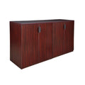 Mahogany Storage Cabinet with 2 Locking Doors and 2 Adjustable Shelves S60317