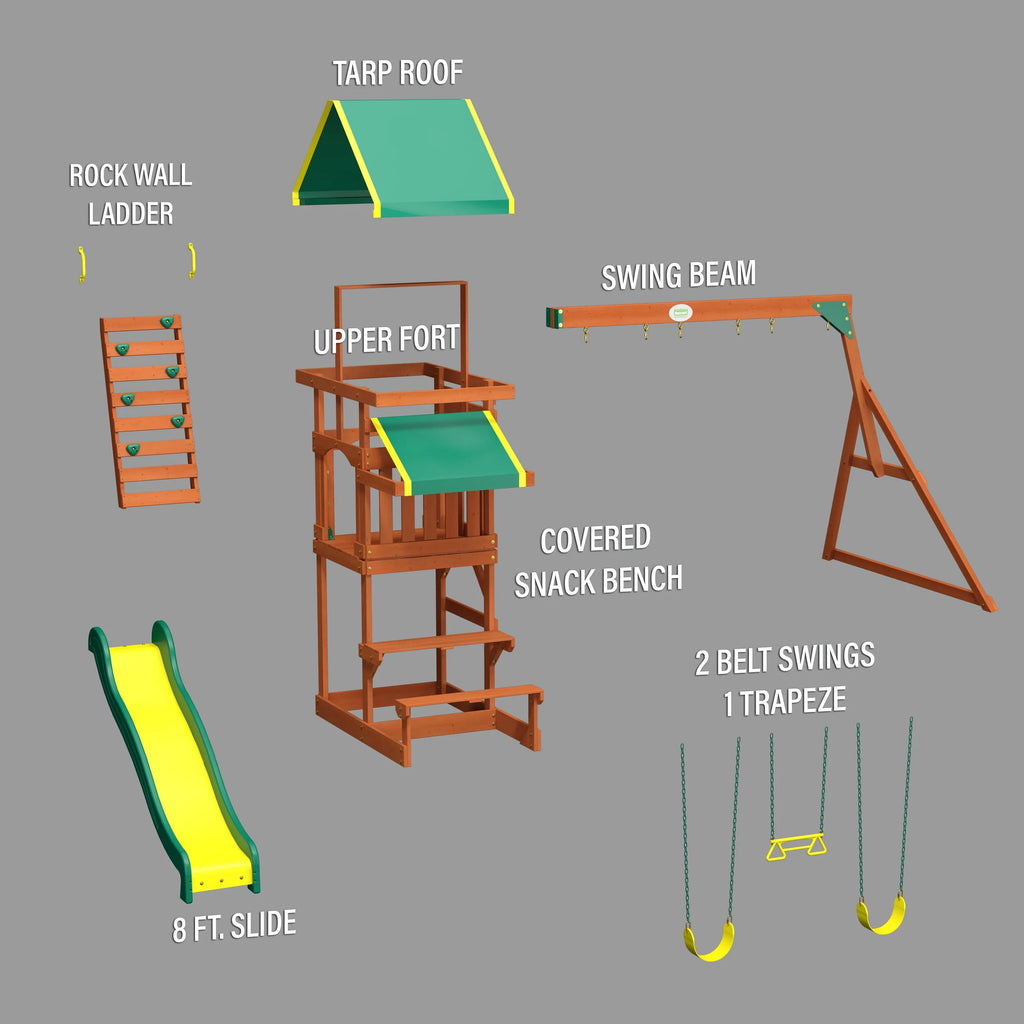 Cedar Wooden Swing Set H376564