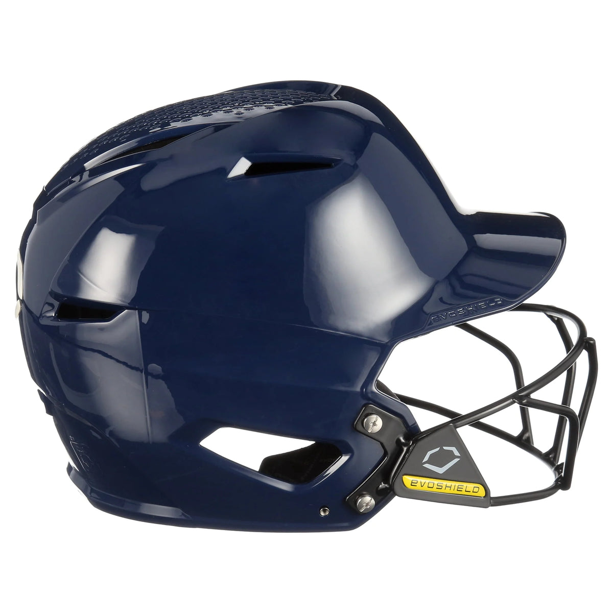 Youth Navy Gloss Finish Batting Helmet with Facemask I559794