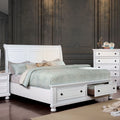California King Size White Storage Bed L6835