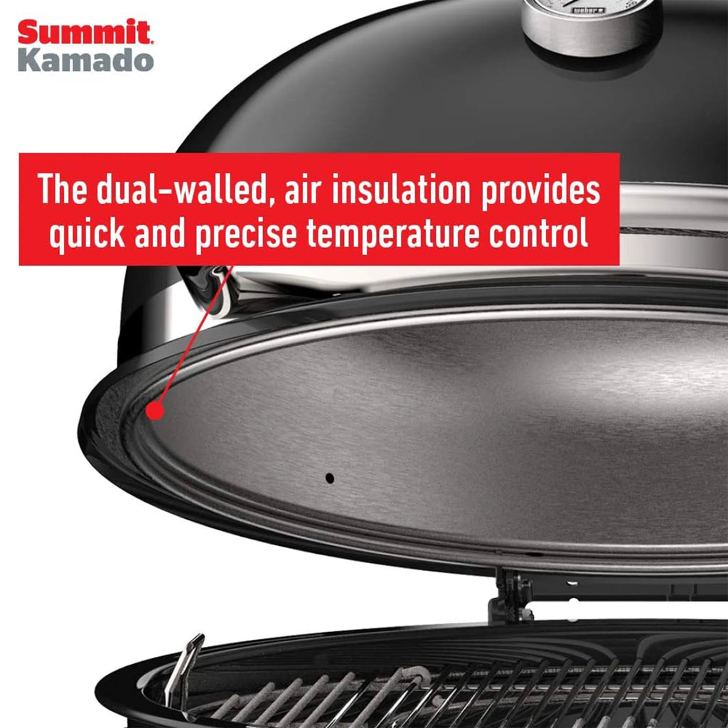 Charcoal Grill with Stainless Steel Lid, Black T36930