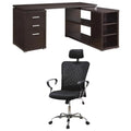 2 Piece L Shaped Writing Desk and Executive Office Chair M669
